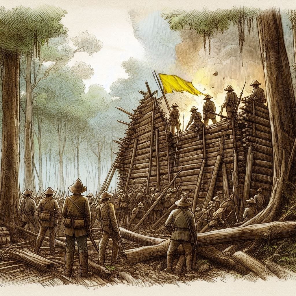 Hancurnya Pemerintahan Pagustian di Benteng Manawing pada Tahun 1905