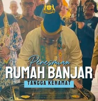 Sultan Banjar Resmikan Rumah Adat Banjar Tangga Keramat 159